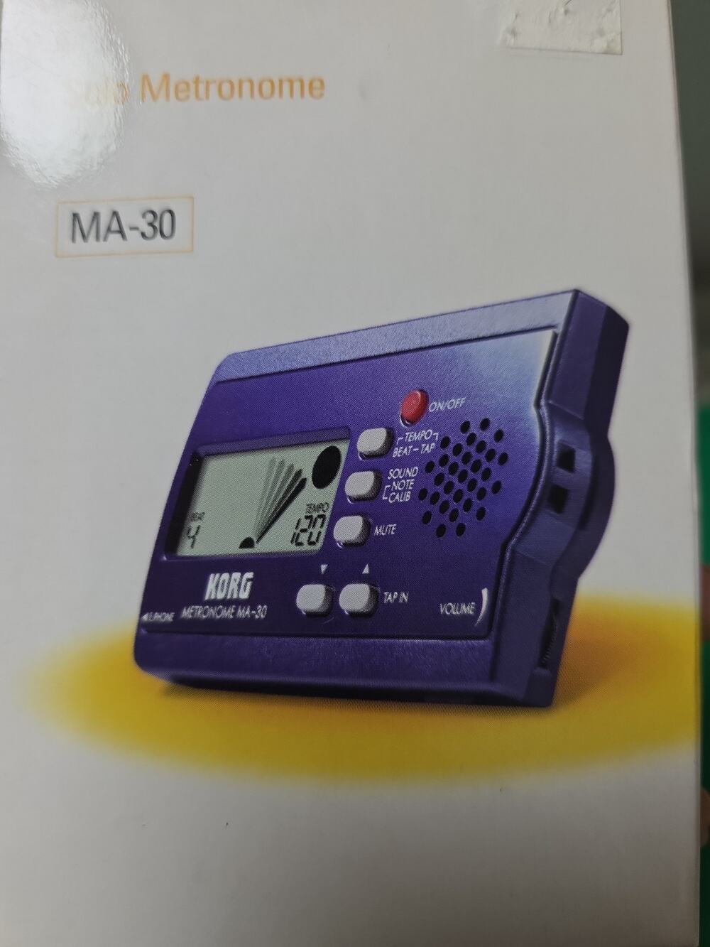Korg Ma-30 Blue LCD Display Compact Digital Pocket Metronome For Violin , Piano